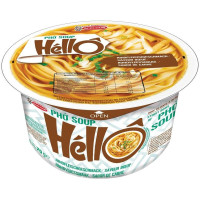 HELLO - Supa Pho  - preparat instant cu taietei de orez pho, cu aroma de vita  63 g  / produs in Vietnam