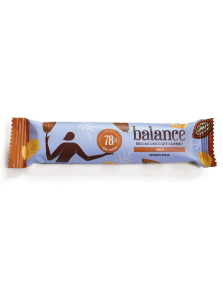 BALANCE - Baton ciocolata cu lapte - 35g - cu stevia / produs in Belgia