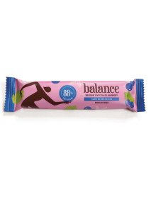 BALANCE - Baton ciocolata neagra si crema afine - 35g - cu stevia / produs in Belgia