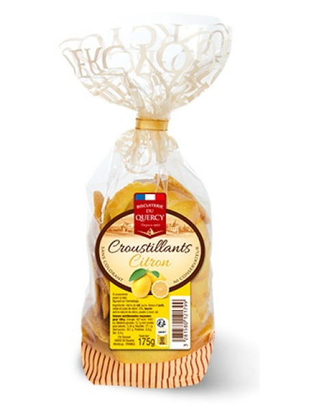 BISCUITERIE DU QUERCY - Biscuiti crocanti cu lamaie - 175g / produs in Franta