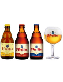 Oferta Speciala - 3 beri de la braseria ST-FEUILLIEN:  BLOND, BRUNE, TRIPLE + 1 pahar / bere de abatie Belgia