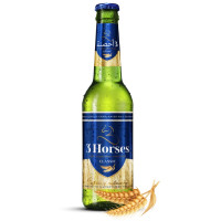 3 Horses - Bere fara alcool, clasic, certificata halal, sticla - 0.33l / bere Olanda