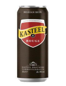 KASTEEL ROUGE - Bere aramie 8% alc. - doza 0.5l / bere speciala Belgia