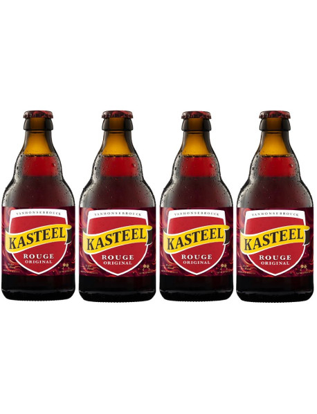Oferta Speciala - 4 beri KASTEEL ROUGE - bere aramie 8% alc. - 0,33l - la pret special / bere speciala Belgia