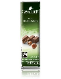 CAVALIER - Baton ciocolata lapte si alune - 40g - cu stevia / produs in Belgia
