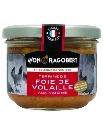 Avon & Ragobert - Terina de ficat de pasare cu stafide - 180g / produs in Franta