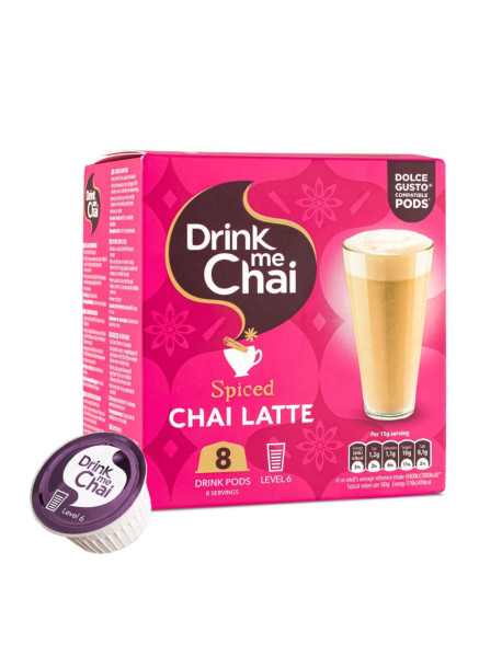 DRINK ME CHAI - Spice - Chai latte, 8 capsule compatibile Dolce Gusto / produs in Anglia DRINK ME CHAI - Spice - Chai latte, 8 capsule compatibile Dolce Gusto / produs in Anglia