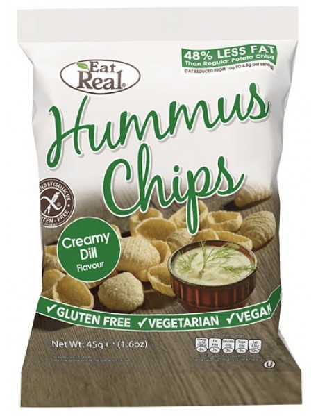 EAT REAL - Chips de humus cu crema de marar - 45g / produs in Anglia