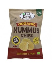 EAT REAL - Chips de humus, BIO, cu sare de mare - 100g / produs in Anglia