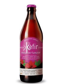 EAU VERTUEUSE - Chefir de apa cu hibiscus si frunze de coacaze BIO- 330ml / produs in Belgia