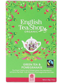 English Tea Shop - Ceai BIO - ceai verde si rodii - 40g - plicuri / produs in Sri Lanka