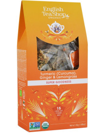 English Tea Shop - Ceai BIO - super goodness - ceai cu turmeric (curcuma), ghimbir si lemongrass - 30g - piramide / produs in Sri Lanka