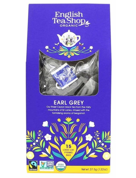 English Tea Shop - Ceai BIO - Earl Grey  - 37,5g - piramide / produs in Sri Lanka