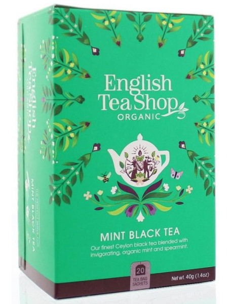 English Tea Shop - Ceai BIO - ceai negru si menta - 40g - plicuri / produs in Sri Lanka