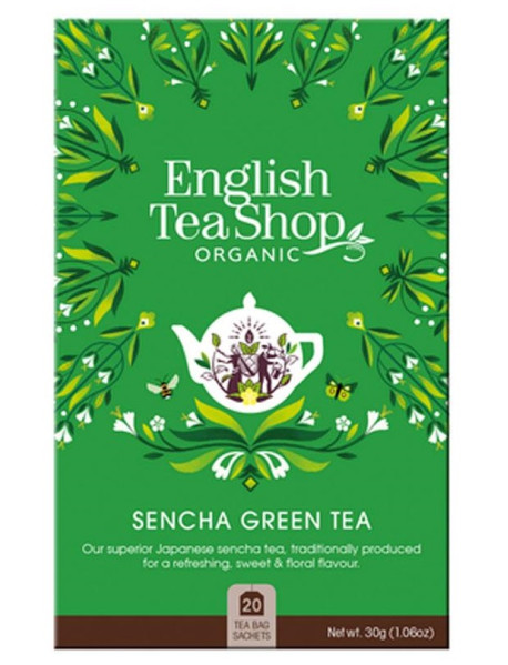 English Tea Shop - Ceai BIO - ceai verde Sencha - 30g - plicuri / produs in Sri Lanka