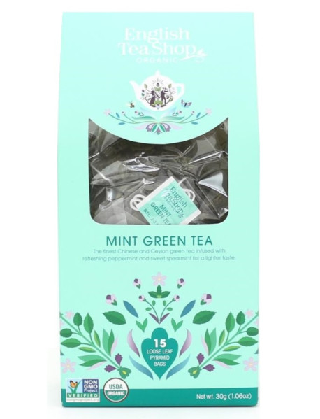 English Tea Shop - Ceai BIO - ceai verde si menta - 30g - piramide / produs in Sri Lanka