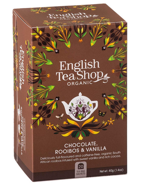 English Tea Shop - Ceai BIO - ciocolata, rooibos si vanilie - 40g - plicuri / produs in Sri Lanka