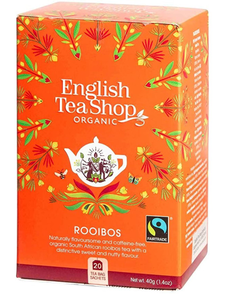 English Tea Shop - Ceai BIO - Rooibos - 40g - plicuri / produs in Sri Lanka English Tea Shop - Ceai BIO - Rooibos - 40g - plicuri / produs in Sri Lanka