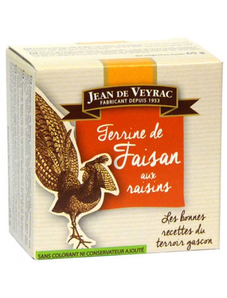 Jean de Veyrac - Terina de fazan cu stafide de Corinthe - 65g / produs in Franta
