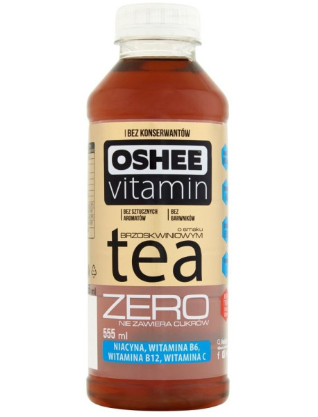 OSHEE - ice tea vitamin - Zero cu aroma de piersica - 0.555l