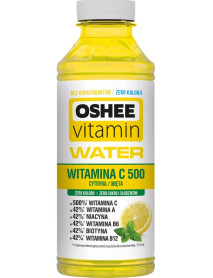 OSHEE - apa cu vitamine si minerale - C500 , cu aroma de lamaie si menta, zero zahar - 0.555l