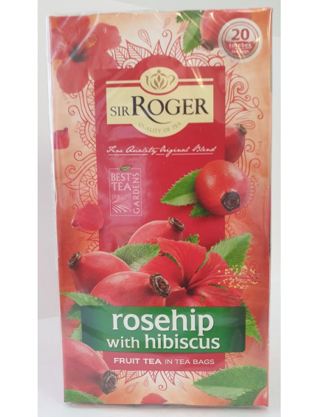 SIR ROGER - Ceai de macese cu hibiscus - 40g - plicuri / produs in Polonia
