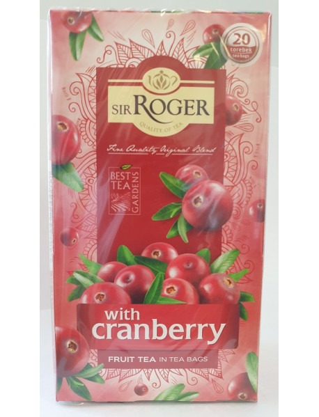 SIR ROGER - Ceai de merisoare cu hibiscus - 40g - plicuri / produs in Polonia SIR ROGER - Ceai de merisoare cu hibiscus - 40g - plicuri / produs in Polonia