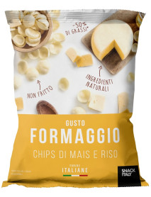 SNACK ITALY - Chips de porumb si orez cu aroma de branza - 70g / produs in Italia