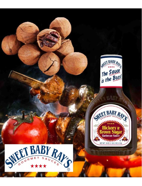 SWEET BABY RAY'S - Sos BBQ cu nuci Hickory si zahar brun- 510g / produs in USA