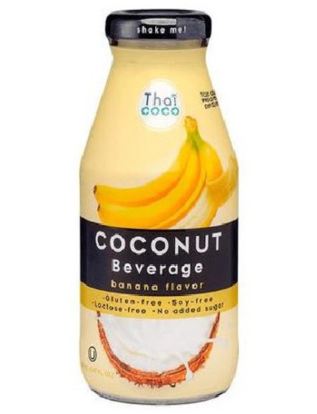 THAI COCO - Bautura de cocos cu aroma de banane (fara zahar adaugat) - 0.280l / produs in Thailanda