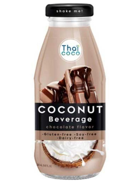 THAI COCO - Bautura de cocos cu aroma de ciocolata (fara zahar adaugat) - 0.280l / produs in Thailanda