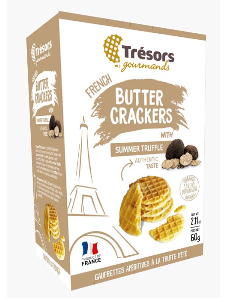 TRESORS GOURMANDS  - cracker cu unt si trufe de vara - 60g / produs in Franta TRESORS GOURMANDS  - cracker cu unt si trufe de vara - 60g / produs in Franta