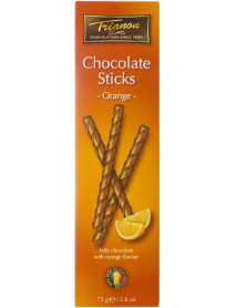 TRIANON - Sticks ciocolata lapte cu portocale - 75g / produs in Olanda