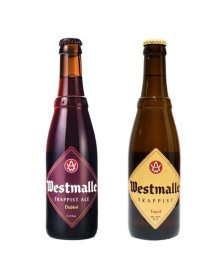 Oferta Speciala - 2 beri trapiste WESTMALLE DOUBLE + TRIPLE, la pret special / bere trapista Belgia