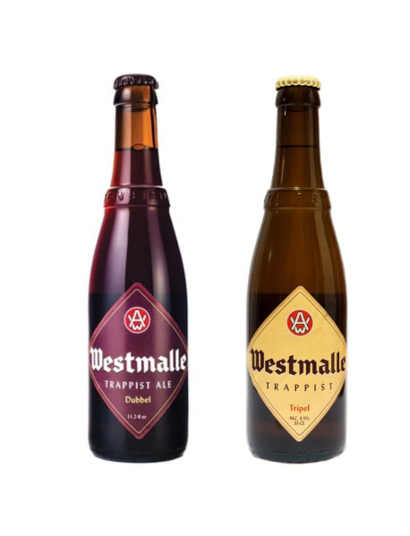 Oferta Speciala - 2 beri trapiste WESTMALLE DOUBLE + TRIPLE, la pret special / bere trapista Belgia