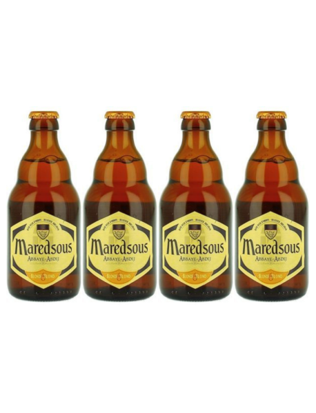 Oferta Speciala - 4 beri MAREDSOUS BLOND - Bere blonda 6% alc. - 0.33l - la pret special / bere de abatie Belgia