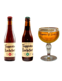 Oferta Speciala - 2 beri trapiste de la braseria ROCHEFORT:  Rochefort 6, Rochefort 8 + 1 pahar / bere trapista Belgia